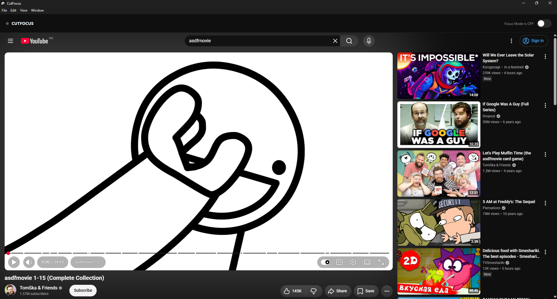 Regular YouTube homepage full of recommended videos and Shorts